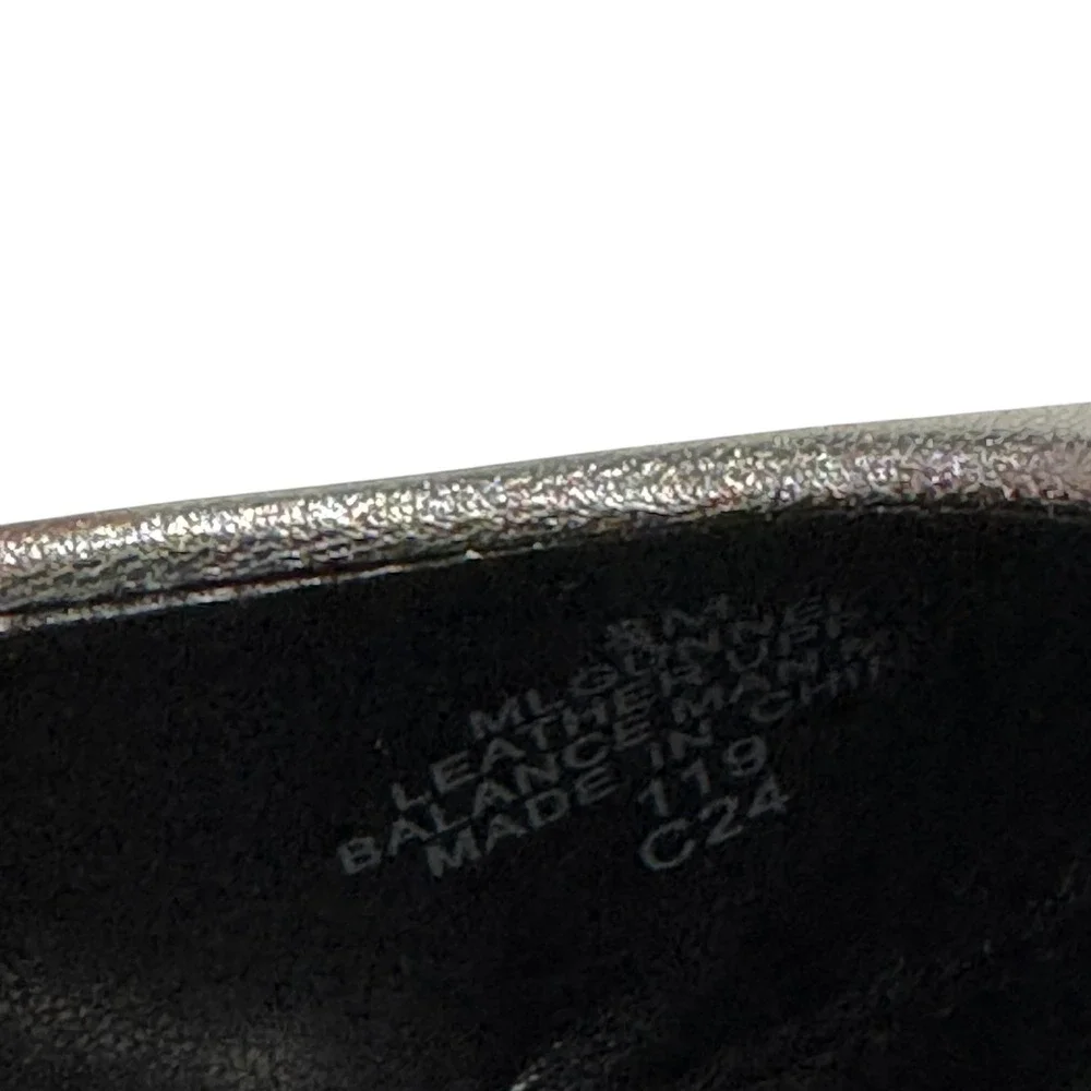 Marc Fisher LTD Gunner Flats Metallic Silver Leather Pointed Toe Slip On Size 8 - Picture 3 of 13